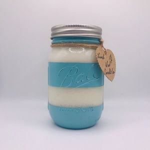 100% Hand crafted distressed Soy Wax candle.